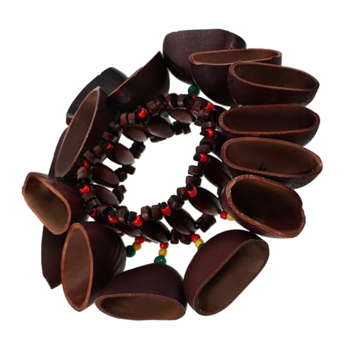 FRCOLOR Afrikanisches Rasselarmband aus Nussschalen Handgemachtes Perkussionsinstrument für Afrikanische Trommelbegleitung Vielseitig als Armband und Kulturelles Schmuckstück FRCOLOR Afrikanisches Rasselarmband aus Nussschalen Handgemachtes Perkussionsinstrument für Afrikanische Trommelbegleitung Vielseitig als Armband und Kulturelles Schmuckstück von FRCOLOR