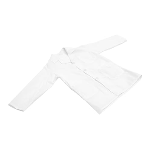 FRCOLOR Arztkostüm Weißer Laborkittel Langarm Weißer Labormantel für Rollenspiele Wissenschaft Kostüm Jungen Mädchen Halloween Fasching von FRCOLOR