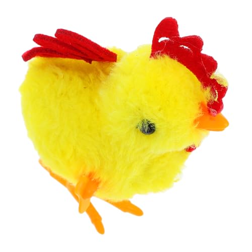 FRCOLOR Aufziehspielzeug Huhn Plüsch Springendes Federspielzeug für Realistisches Design Kreatives Motorikspielzeug zu Ostern und Partyspaß von FRCOLOR