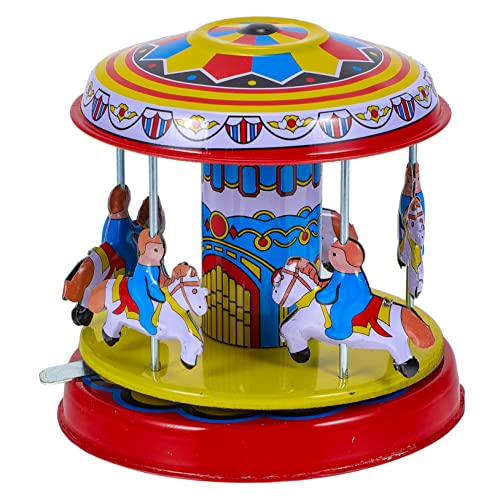 FRCOLOR Aufziehspielzeug Karussell Nostalgisches Mechanisches Blechspielzeug für Kreatives Desktop Ornament Fördert Krabbeln und Laufen als für Geburtstage und Feste FRCOLOR Aufziehspielzeug Karussell Nostalgisches Mechanisches Blechspielzeug für Kreatives Desktop Ornament Fördert Krabbeln und Laufen als für Geburtstage und Feste von FRCOLOR
