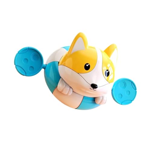 FRCOLOR Badespielzeug Schwimmspielzeug Cartoon Corgi Hund Form Süßes Bade Wasserspielzeug für Jungen und Mädchen Langlebig und Sicher für Junge Mädchen im Bad und Pool von FRCOLOR