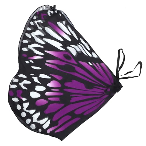 FRCOLOR Badetuch Schmetterlingsflügelumhang Strand Partyzubehör Umhänge für halloween mitgebsel wampir halloween Flügel Schal Schmetterlingsflügel Umhang Polyester Violett von FRCOLOR