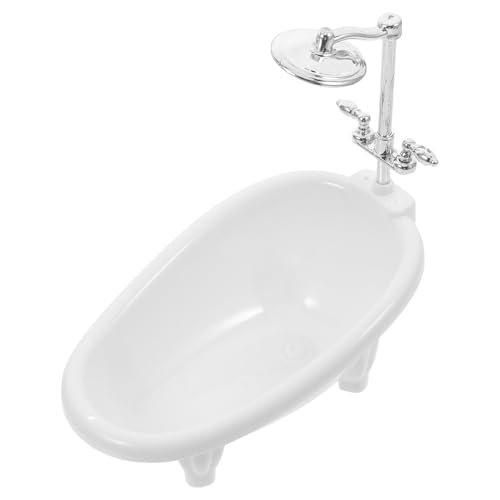 FRCOLOR Miniatur Badewanne Zubehör für Puppenhaus Realistisches Badezimmermöbel im Maßstab 1:12 für Kreatives Spielen und Dekoration von FRCOLOR