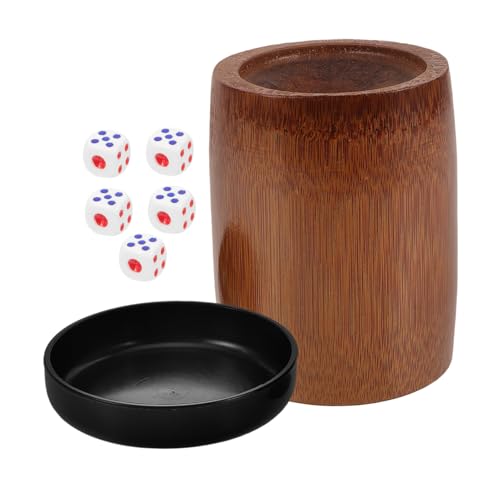 FRCOLOR Bambus Würfelbecher Set mit Deckel Würfel Shaker Set aus Natürlichem Bambus Geräuscharm und Robust für Spiel Bar Party und Familienunterhaltung FRCOLOR Bambus Würfelbecher Set mit Deckel Würfel Shaker Set aus Natürlichem Bambus Geräuscharm und Robust für Spiel Bar Party und Familienunterhaltung von FRCOLOR