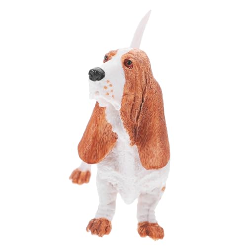 FRCOLOR Basset Dog Figurine Realistische Hundestatue Detailgetreues Modell für Sammler für Deko und Kognitive Spiele von FRCOLOR