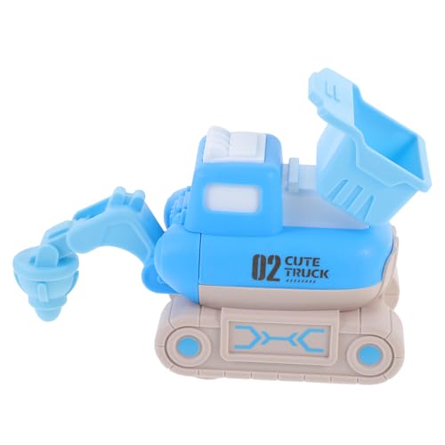 FRCOLOR Baustellenfahrzeug Cartoon Kunststoff LKW Modell Bewegliches Lustiges Pressauto für Kleine Hände Robust Leicht Geeignet für Garten Pool von FRCOLOR