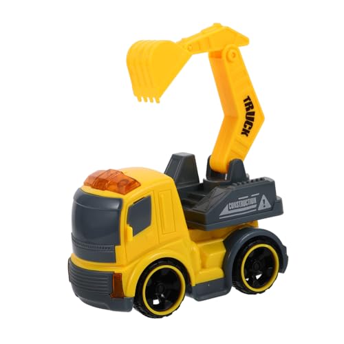 FRCOLOR Baustellenfahrzeuge mit Bagger Kran Müllwagen Mini Inertialauto für Jungen Mädchen Robustes Lernspielzeug für Kreative Bauprojekte und Hand Augen Koordination von FRCOLOR
