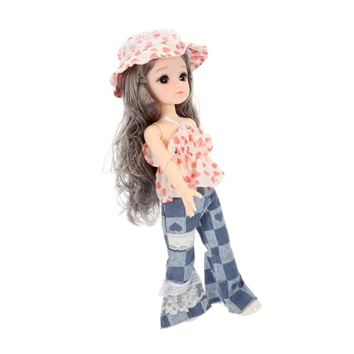 FRCOLOR Bjd Gelenkpuppe im Boho Stil mit Kleidung Schuhen und Hut Süße Realistische Puppe für Kreative Rollenspiele und Fotografie FRCOLOR Bjd Gelenkpuppe im Boho Stil mit Kleidung Schuhen und Hut Süße Realistische Puppe für Kreative Rollenspiele und Fotografie von FRCOLOR