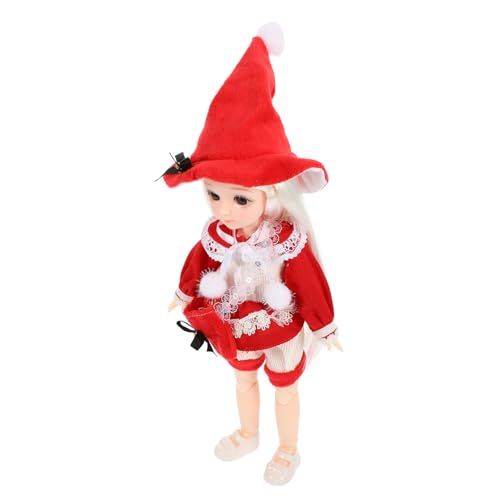 FRCOLOR Bjd Kawaii Mädchenpuppe Mit Kleidung Schuhen Hut Und Schultertasche Lebensnahe Weihnachts Für Junge Mädchen Für Fantasievolles Spielen von FRCOLOR