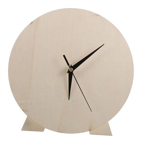 FRCOLOR Blank Holz Uhr DIY Rundes Uhrengestell für Kreative Handarbeit Malprojekt für Zuhause und Kindergarten Künstlerische Dekoration Ersatz Uhrblatt für von FRCOLOR
