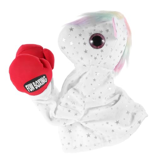 FRCOLOR Boxhandschuh Handpuppe Einziehbar mit Sound Interaktives Boxspielzeug für Eltern Steuerbarer Faustkampf Einhorn Handpuppe Fantasie und Sozialem Spiel von FRCOLOR