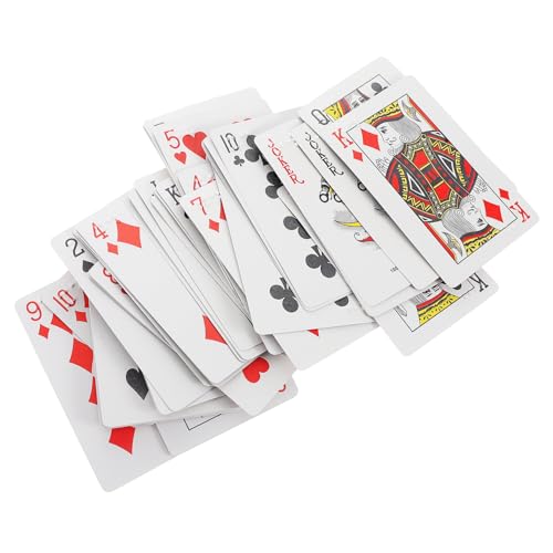 FRCOLOR Oversized Braille Spielkarten Für Blinde Inklusive Bequemem Design Kompatibel Mit Verschiedenen Spielen Speziell Für Sehbehinderte Erwachsene Und Junge Mädchen Hilfsmittel Für Gese von FRCOLOR