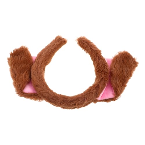 FRCOLOR Braunes Hundeohren Stirnband Leichtes Cosplay Kostüm Party Haarreif Niedlicher Welpen Kopfputz Vielseitiges Tier Accessoire für Erwachsene von FRCOLOR