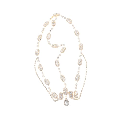 FRCOLOR Braut Strass Tiara Haarkette Braut Haarschmuck Brautschmuck Kopf Kette Wedding Hair Accessories brauthaatschmuck Elegante Haarkette Hochzeitsfrisuren Strasssteine Golden FRCOLOR Braut Strass Tiara Haarkette Braut Haarschmuck Brautschmuck Kopf Kette Wedding Hair Accessories brauthaatschmuck Elegante Haarkette Hochzeitsfrisuren Strasssteine Golden von FRCOLOR