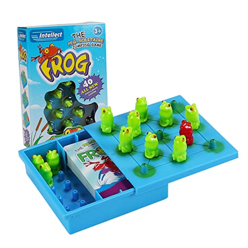 FRCOLOR Brettspiel Denkspiel Frosch Springen Frühe Bildung Lernspiel für Kleinkinder Handliches Sicheres Kunststoffspielzeug Vorstellungskraft und Koordination von FRCOLOR