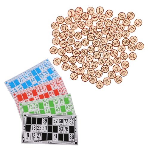 FRCOLOR Brettspiel aus Holz Interaktives Bingo und Schachspiel für Familien und Partys mit Praktischen Spielkarten und Zahlen für Spaß und Lernaktivitäten FRCOLOR Brettspiel aus Holz Interaktives Bingo und Schachspiel für Familien und Partys mit Praktischen Spielkarten und Zahlen für Spaß und Lernaktivitäten von FRCOLOR