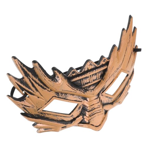 FRCOLOR Bronzene Augenmaske Cosplay Piratenkostüm Augenmaske Maskerade Partygeschenke Glamouröse Maske Abschlussballmaske Festliche Quaste Halbgesichtsmaske Festivaldekoration Augenmaske von FRCOLOR