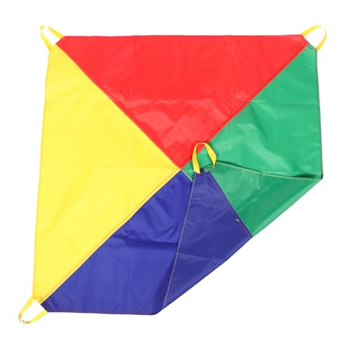 FRCOLOR Bunter Regenbogen Fallschirm für Kooperatives Outdoorspiel für Kindergarten Fördert Kreativität Motorik und Soziale Fähigkeiten Beim Gruppenspiel von FRCOLOR