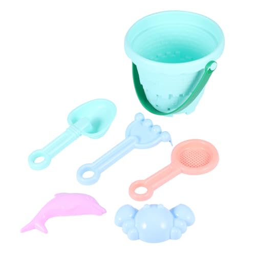 FRCOLOR Bunter Strandspielzeug Eimer Set für Lustige Sandschaufeln und Fischspielzeuge für Jungen und Mädchen Zufällige Farben Fördert Kreativität und Interaktion Zufällige Farbe von FRCOLOR
