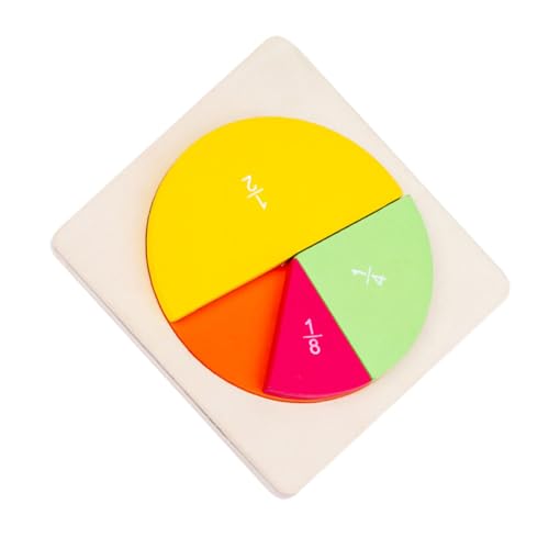 FRCOLOR Buntes Holz fraktionsspiel Lernset Mathe Lernhilfe mit Bruchkreisen und Puzzle zur Bruchrechnung Visualisierung für Grundschule von FRCOLOR