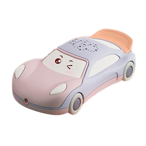 FRCOLOR Cartoon Car Design Spielzeugtelefon mit Musik und Lichtprojektion Buntes Interaktives Babyspielzeug für Mädchen Frühen Bildung und Beruhigenden Schlafumgebung von FRCOLOR