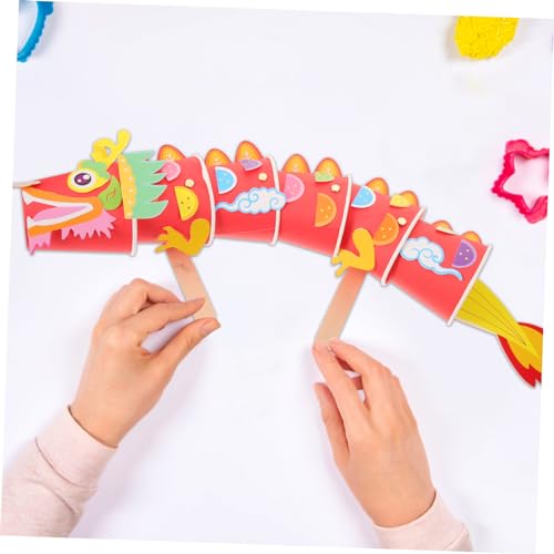 FRCOLOR Chinesische Neujahrsdekoration Papier Drachen DIY Bastelset Rotes Party Accessoire Interaktives Geschenkidee für Freunde und Familie FRCOLOR Chinesische Neujahrsdekoration Papier Drachen DIY Bastelset Rotes Party Accessoire Interaktives Geschenkidee für Freunde und Familie von FRCOLOR