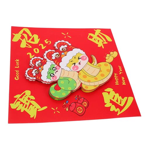 FRCOLOR Chinesischer Fu-Aufkleber Zum Frühlingsfest Neujahrsaufkleber Fensteraufkleber Türaufkleber Statisch Entfernbar Mit Schlangenmotiv Für Jahr Der Schlange Dekorativ Für Wand Und von FRCOLOR