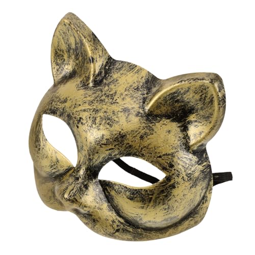 FRCOLOR Cosplay Katzenmaske für Halloween Halbgesicht Maske mit Einzigartigem Design für Maskenball und Kostümparty Bequeme Trageerfahrung Vielseitig Kombinierbar FRCOLOR Cosplay Katzenmaske für Halloween Halbgesicht Maske mit Einzigartigem Design für Maskenball und Kostümparty Bequeme Trageerfahrung Vielseitig Kombinierbar von FRCOLOR
