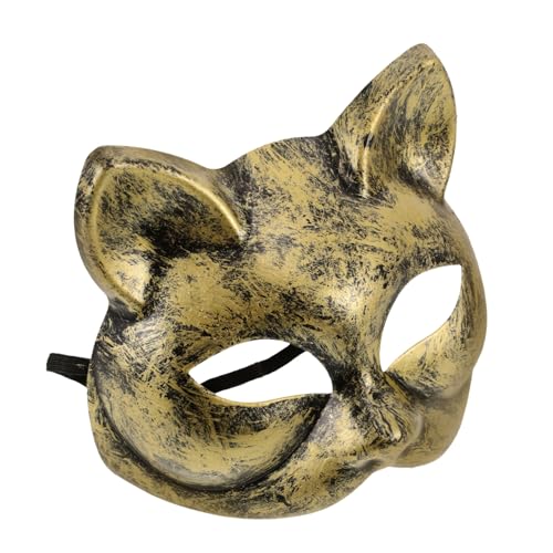 FRCOLOR Cosplay Katzenmaske für Partys Realistische Maske für Ball Kostümpartys Elegante Katzenmaske mit Einzigartigem Design Bequem und Vielseitig von FRCOLOR