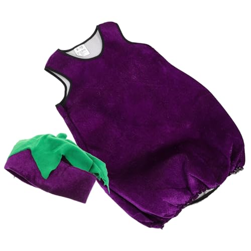 FRCOLOR Cosplay Kostüm Aubergine Gemüse Design Leichtes Bequemes Verkleidungskostüm für Bühnenauftritte Rollenspiel Fasching Karneval Party von FRCOLOR