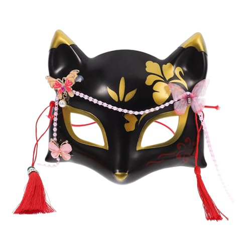 FRCOLOR Cosplay Maske Plastik Japanische Fox Maske für Halloween Kostüm Party Zubehör für Erwachsene Kreative Tiermaske für Maskerade Festivals FRCOLOR Cosplay Maske Plastik Japanische Fox Maske für Halloween Kostüm Party Zubehör für Erwachsene Kreative Tiermaske für Maskerade Festivals von FRCOLOR