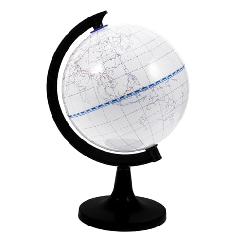 FRCOLOR DIY Blank Globe Modell Abwischbarer Unbemalter zum Ausmalen Stabiles Material Multifunktionales Dekorationsobjekt Lehrreiches Bastelset für Kunstunterricht von FRCOLOR