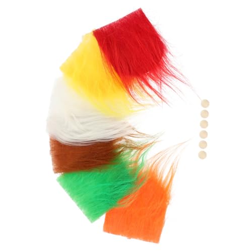 FRCOLOR DIY Gnome Bart Farben Farbige Künstliche Bartteile für Handgemachte Zwerg-bastelmaterialien mit Holzperlen für Weihnachtsdeko und Kinderhandwerk von FRCOLOR