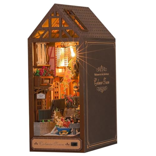 FRCOLOR DIY Holz Haus Modell Bausatz Vintage Miniatur Holzhaus zum Zusammenbauen Kreatives für Geburtstag Party Weihnachtsdeko Schreibtisch Fenster Regal FRCOLOR DIY Holz Haus Modell Bausatz Vintage Miniatur Holzhaus zum Zusammenbauen Kreatives für Geburtstag Party Weihnachtsdeko Schreibtisch Fenster Regal von FRCOLOR