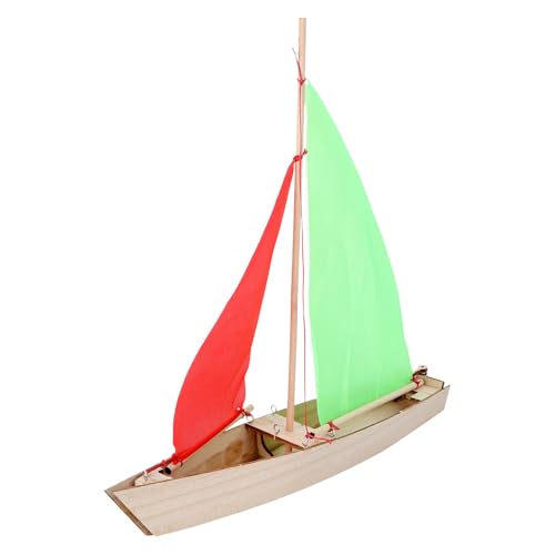 FRCOLOR DIY Holz Segelboot aus Holz Leicht Zusammenbaubar Pädagogisches Bastelset für Fördert Kreativität und Feinmotorik für Jungen und Mädchen Farbe Zufällig Zufällige Zufällige Farbe von FRCOLOR