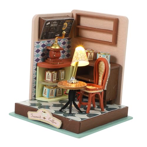 FRCOLOR DIY Holzhaus Bausatz Holzhaus Modell Handgefertigt Kleines Miniatur Hütte Bausatz Kreatives Wohnzimmerschmuck Vintage Design FRCOLOR DIY Holzhaus Bausatz Holzhaus Modell Handgefertigt Kleines Miniatur Hütte Bausatz Kreatives Wohnzimmerschmuck Vintage Design von FRCOLOR