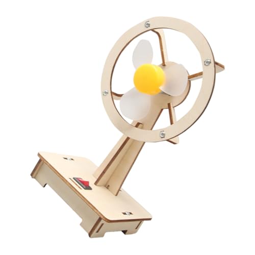 FRCOLOR DIY Holzventilator Bausatz Elektrischer Modellspielzeug Wissenschaftliches Experiment Stem Kreatives Lernspielzeug für Jungen und Mädchen von FRCOLOR