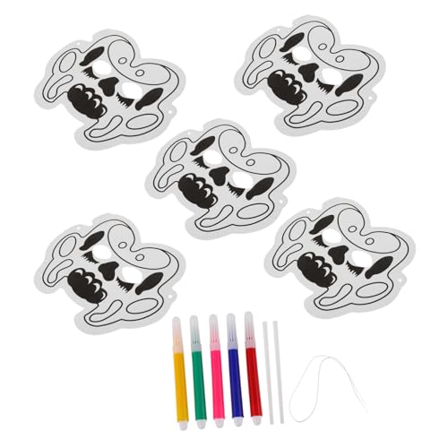 FRCOLOR DIY Tiermasken zum Bemalen Luftballon Blank Masken aus Sicherem Leichtem Material für Kreative Party Karneval Cosplay und Malspaß von FRCOLOR
