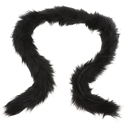 FRCOLOR Damen Boa Accessoire für Halloween Weihnachten Maskerade Geburtstagsfeiern Schwarze Kunstfell Stola für Eleganten Look Abende von FRCOLOR