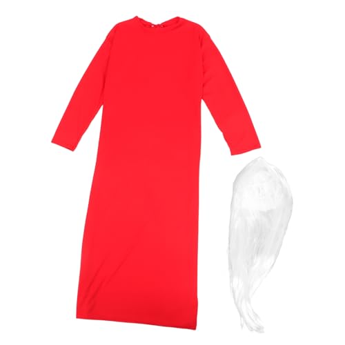 FRCOLOR Damen Ghost Bride Kostüm mit Cape und Weißer Perücke Atmungsaktives Halloween Outfit für Horrorpartys Realistische Filmfigur Cosplay Kleidung FRCOLOR Damen Ghost Bride Kostüm mit Cape und Weißer Perücke Atmungsaktives Halloween Outfit für Horrorpartys Realistische Filmfigur Cosplay Kleidung von FRCOLOR