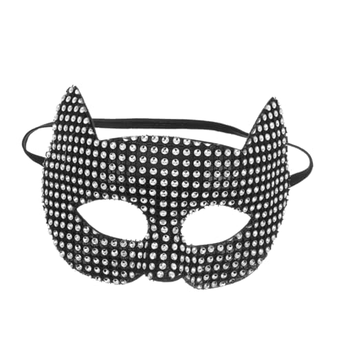 FRCOLOR Damen Halloween Katzenmaske Stilvolle Cosplay Maske Mit Glitzer Für Partys Verkleidung Für Halloween Karneval Gesichtsbedeckung Für Frauen von FRCOLOR