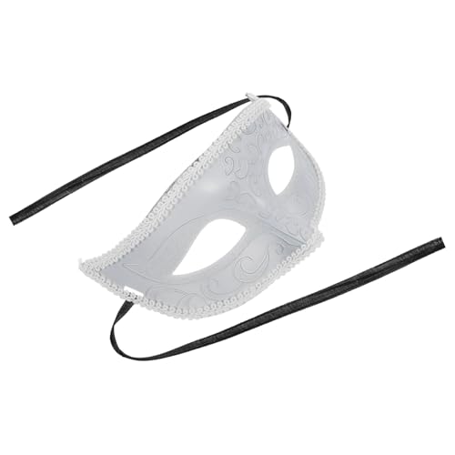 FRCOLOR Damen Party Gesichtsmaske aus Weißer Spitze Eleganter Cosplay Schmuck für Halloween Karneval Maskenball und Faschingskostüm Angenehm zu Tragen Auffälliges Design FRCOLOR Damen Party Gesichtsmaske aus Weißer Spitze Eleganter Cosplay Schmuck für Halloween Karneval Maskenball und Faschingskostüm Angenehm zu Tragen Auffälliges Design von FRCOLOR
