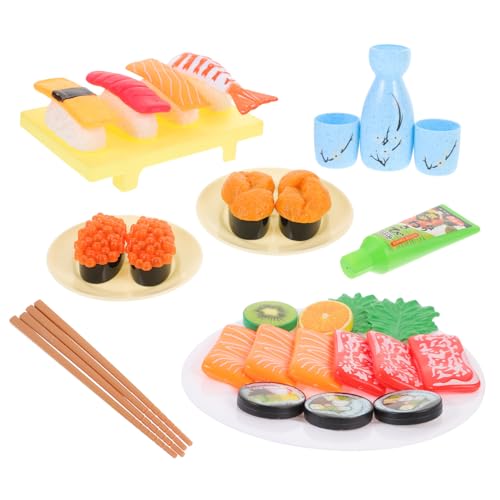 FRCOLOR Dekoratives Mini Sushi Modell Teiliges Set Realistische Simulation Reusable Miniatur Lebensmittel für Puppenhaus Pretend Play von FRCOLOR