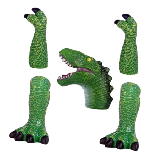 FRCOLOR Dinosaurier Fingerpuppen Set aus Flexiblem Vinyl Kreatives für Eltern Junge Mädchen Bindung Interaktives Storytelling für Kindergeburtstag und Halloween Handliche Tier Fingerpuppen von FRCOLOR