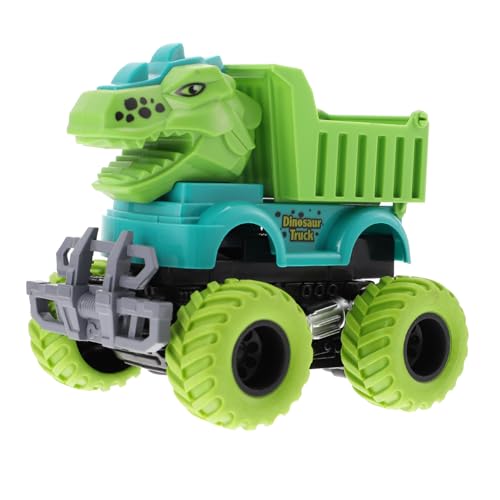 FRCOLOR Dinosaurier Ingenieurspielzeug Auto mit Rückziehmotor Robustes Kunststoffspielzeug für Interaktives Lernspielzeug Motorik und Farberkennung von FRCOLOR