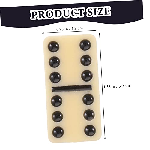 FRCOLOR Domino Spielsteine Set mit Schwarzen Punkten Klassisches Reise Brettspiel für Erwachsene Familienspiele Partyspaß Langlebige Sichere Domino Steine von FRCOLOR