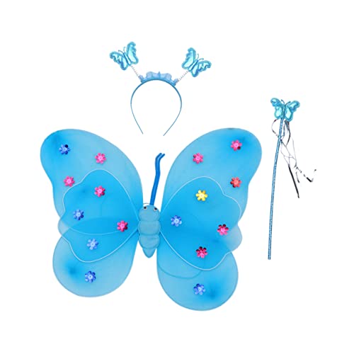 FRCOLOR Doppelschicht -Schmetterlingsflügelspielzeug für Kleinkinder Feenflügel schmetterling kostüm Flügel Kostüm Schmetterlingsflügelkostüm für Stoff Blue FRCOLOR Doppelschicht -Schmetterlingsflügelspielzeug für Kleinkinder Feenflügel schmetterling kostüm Flügel Kostüm Schmetterlingsflügelkostüm für Stoff Blue von FRCOLOR
