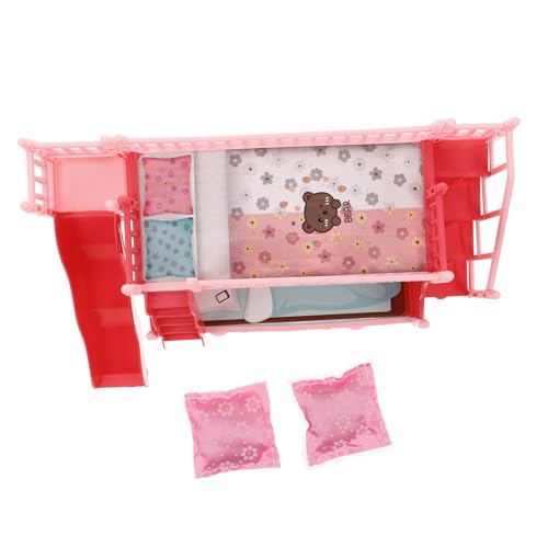 FRCOLOR Doppelstöckiges Puppenhausbett Set mit Kissen Miniatur Puppenmöbel Zubehör für Kinderzimmer Kompatibel mit Weiteren Puppenhaus Möbel Requisiten Dekoratives Etagenbett für Kreatives FRCOLOR Doppelstöckiges Puppenhausbett Set mit Kissen Miniatur Puppenmöbel Zubehör für Kinderzimmer Kompatibel mit Weiteren Puppenhaus Möbel Requisiten Dekoratives Etagenbett für Kreatives von FRCOLOR