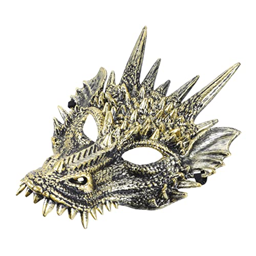 FRCOLOR Drachenmaske Cosplay Ganzgesichtsmaske Karneval Halloween Party Tiermaske aus Robustem Kunststoff Unisex für Kostüm und Tanzveranstaltungen von FRCOLOR