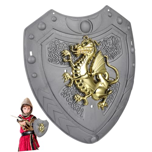 FRCOLOR Drachenschildspielzeug Kind Cosplay-Schild-Stütze Blau mittelalterliches Schildspielzeug Party mittelalterlicher Schild Ritterschild für Jungen Abs Silver FRCOLOR Drachenschildspielzeug Kind Cosplay-Schild-Stütze Blau mittelalterliches Schildspielzeug Party mittelalterlicher Schild Ritterschild für Jungen Abs Silver von FRCOLOR